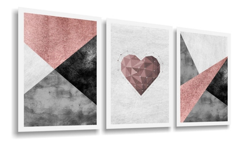 Quadro Love Amor Abstratos Lindos Geométricos Quarto Sala 1