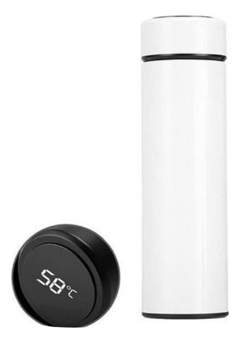 Thermos - Termómetro digital LED de acero inoxidable, 500 ml, color blanco