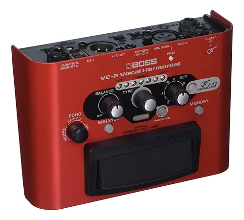 Processador de efeitos vocais Boss® Ve-2 Full Vocal Harmonizer