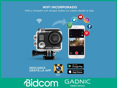 Imagen 5 de 10 de Camara Deportes Gadnic Go 4k Pro Hd Wifi Action Sumergible