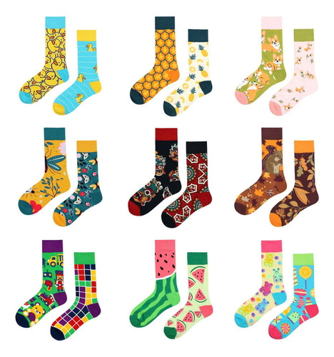 Calcetines Originales New Ab Para Mujer, Asimétricos, Creati