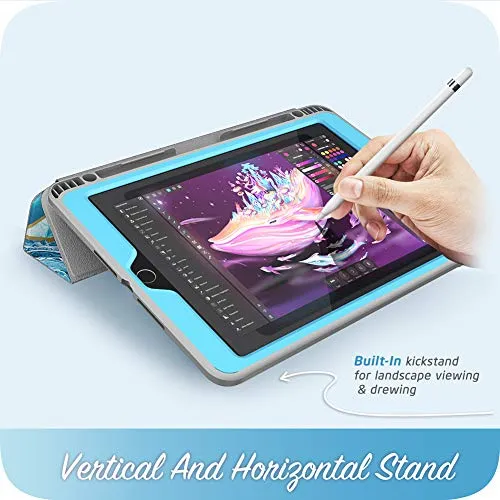 Funda iPad 10.2 I-blason Cosmo Protector Soporte Mármol Azul