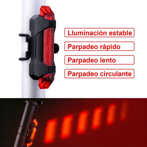 Luces Para Bicicleta Recargable Y Traseras Y Soporte Celular
