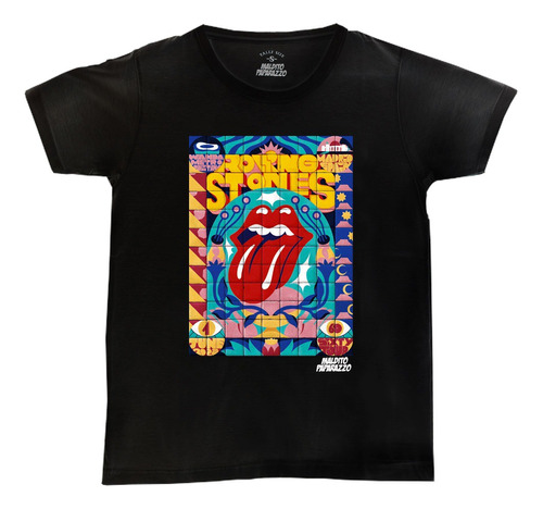 Rolling Stones Afiche Madrid - Remera 100 % Algodón 