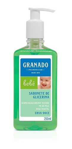 Sabonete Líquido De Glicerina Granado Bebê 250 Ml Erva-doce