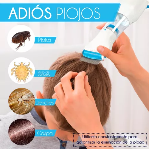 Peine Eléctrico Aspiradora Para Eliminar Piojos Liendres Color Blanco