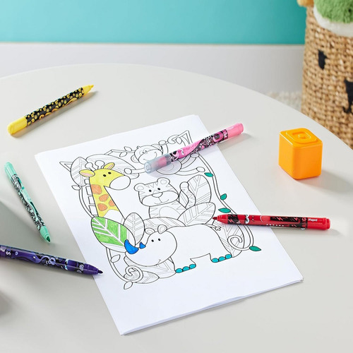 Canetinha Hidrográfica 24 Cores Monster Color'Peps Maped