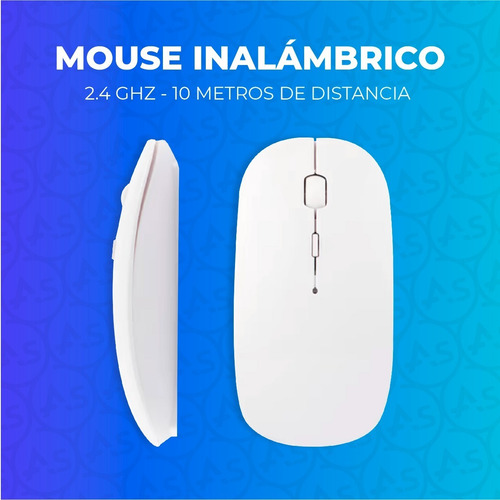 Imagen 2 de 10 de Mouse Inalámbrico Usb 2.4ghz 10 Metros Distancia Pc Notebook