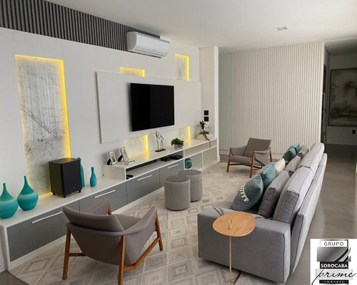 Imagem 4 de 19 de Porteira Fechada Sobrado Com 3 Dormitórios À Venda, 281 M² Por R$ 2.140.000 - Condomínio Chácara Ondina - Sorocaba/sp - Ca00090 - 68679715