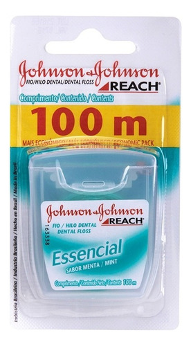 Fio Dental Reach Essencial Menta 100m Johnson & Johnson