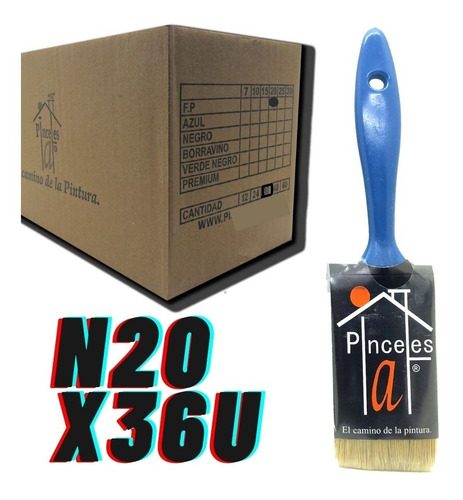 Imagen 6 de 9 de Pincel N 20 Linea Profesional - Alto Poder Cubritivo. X36u.