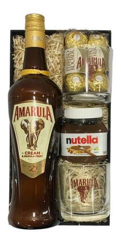 Kit Amarula 750ml + Vasos Amarula + Chocolates - Perez