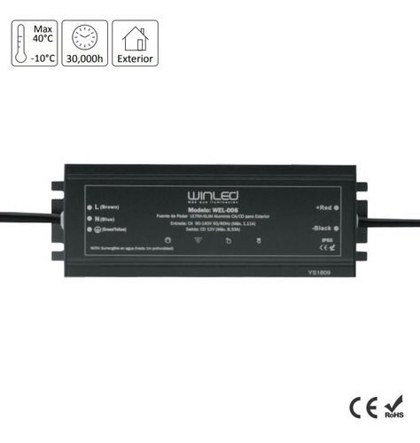 Imagen 2 de 3 de Fuente De Poder Exterior Eliminador De Voltaje 100w Wel-006
