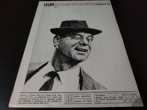 (pc348) Publicidad Clipping Tv Felipe * 1964 (Usado)