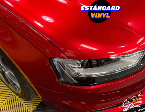 Vinil Wrap Automotriz Rojo Brillante Candy Autoelite 1x1.52m Color Rojo Glossy Candy