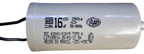Capacitor 16uf Sodio 70 A 150w Mercurio 80 A 175w Pack X 5un