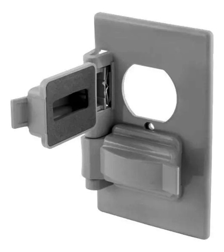 3 Pack Difus Placa Exterior Gris Resistente 2 Contactos 10 A 110v Gris