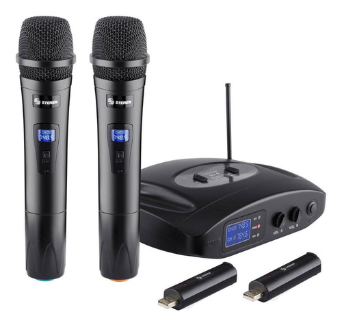 Imagen 1 de 3 de Micrófonos Steren WR-810 unidireccional negros