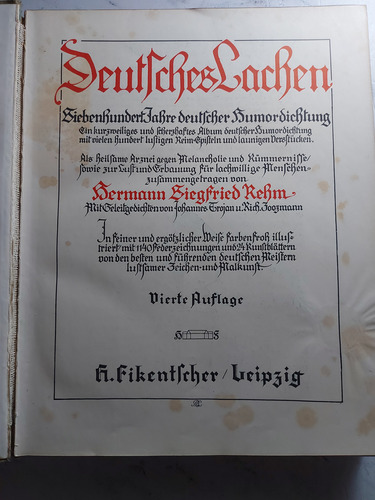 Deutches Lacher. Hermann Sieffried Rehm. Comics. Ian1394