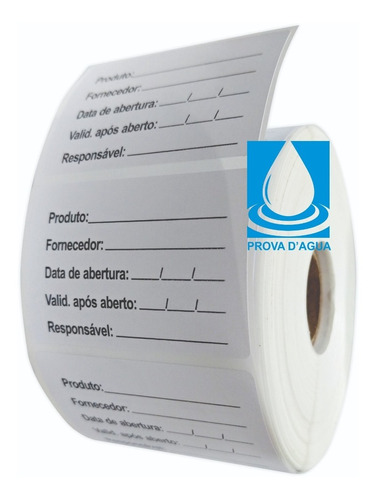 Imagem 1 de 5 de Etiqueta Anvisa 60x40 Bopp Plastico 2.000un A Prova De Agua Validade