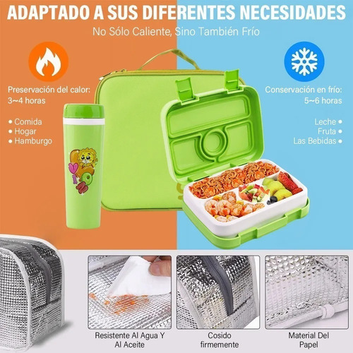 Imagen 3 de 7 de Lonchera Tipo Bentgo - Tomatodo Antifluidos Y Bolso Térmico