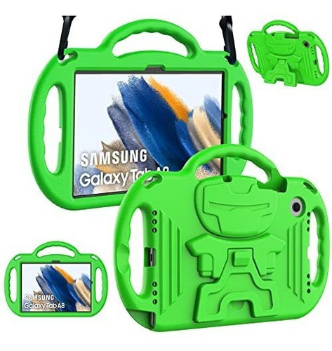 Funda Ipara Tab A8 10.5(sm-x200/205/207)infantil Correa Verd