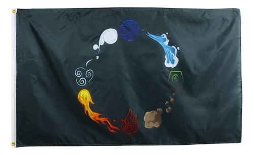 Bandera Inspirada En Avatar: La Leyenda De Aang 150x90 Cm Avatar: La Leyenda De Aang