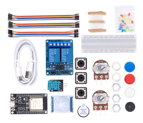 Kit Esp32 Básico Ide Iot 10 Practicas Con Tutorial Unit