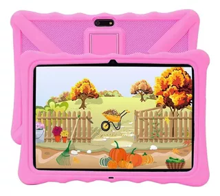 Tablet con funda Veidoo T12 Kids 10.1" 32GB rosa y 2GB de memoria RAM