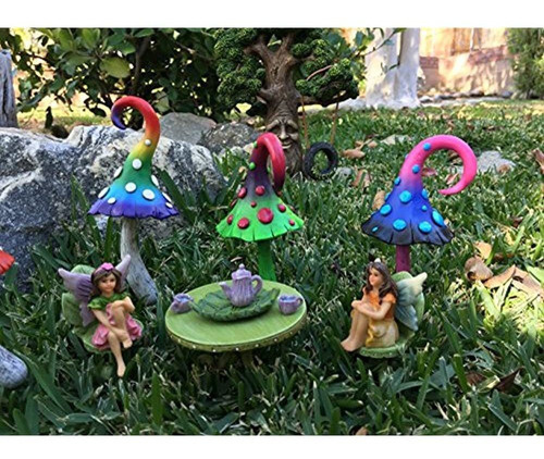 Imagen 4 de 5 de Conjunto De Muebles De Jardin De Hadas En Miniatura Conjunt