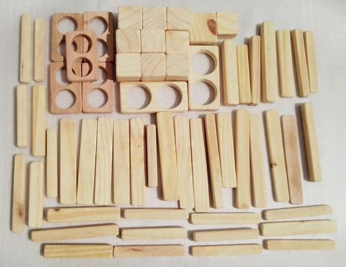 Bloques De Madera Didactico Formas Geometricas X60 Unidades