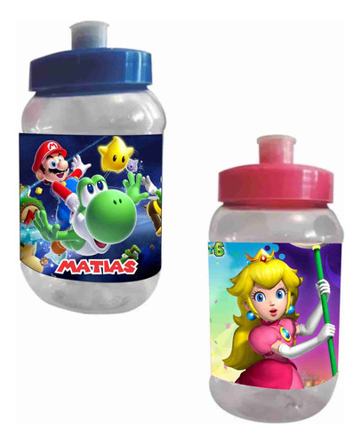 50 Vasos Cilindros Personalizados Mario Bros Np