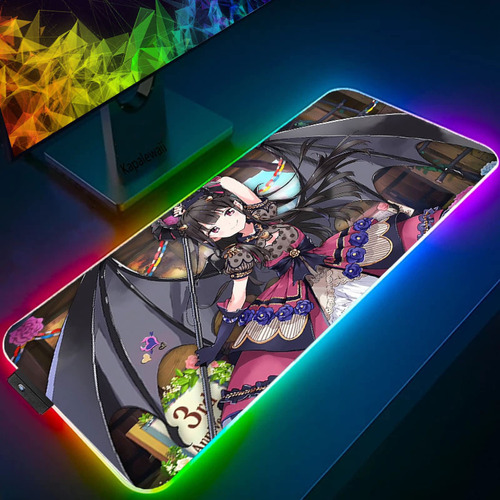 Alfombrilla Mouse Anime Miku Nakano Pink Girl Rgb Pad Pc The