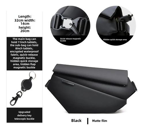 Bolso Bandolera Funcional Para Hombre De La Marca Trendy Bra