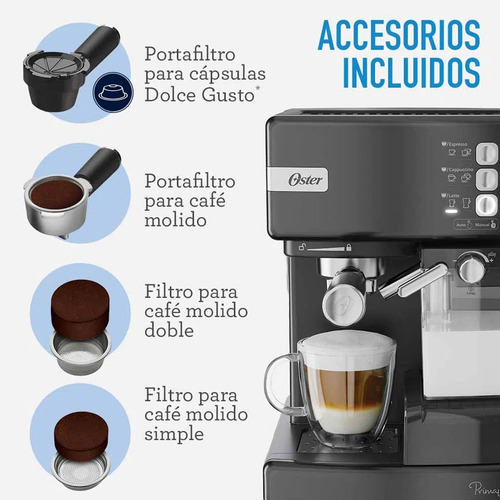 Oster PrimaLatte BVSTEM6603 - Negro metálico - 220V