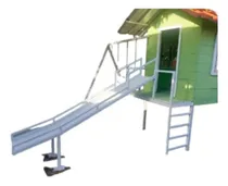 Comprar Casita Hierro, Madera Y Hierro Con Tobogán Y Hamaca