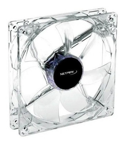 Cooler Fan Pc 80mm 12v Con Luz Rojo Netmak