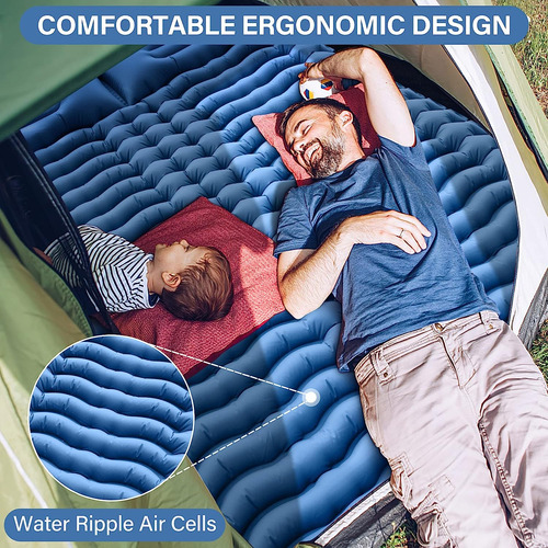Doble Colchoneta Dormir Autoinflable De 4 Extra Gruesa...