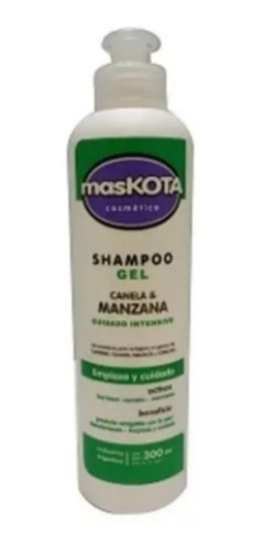 Shampoo Maskota Gel Cuidado Intensivo Canela Y Manzana 300ml
