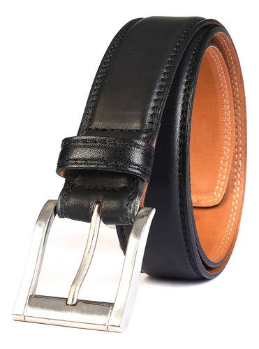 Cinturon Hombreclasico Cuero Studebaker Negro