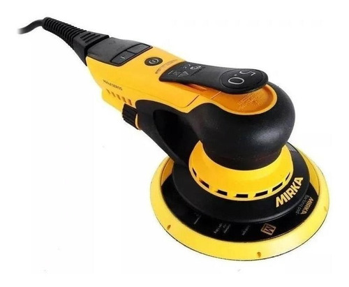 Lijadora orbital Mirka Deros 650CV amarilla y negra 50Hz/60Hz 350W 220V-240V
