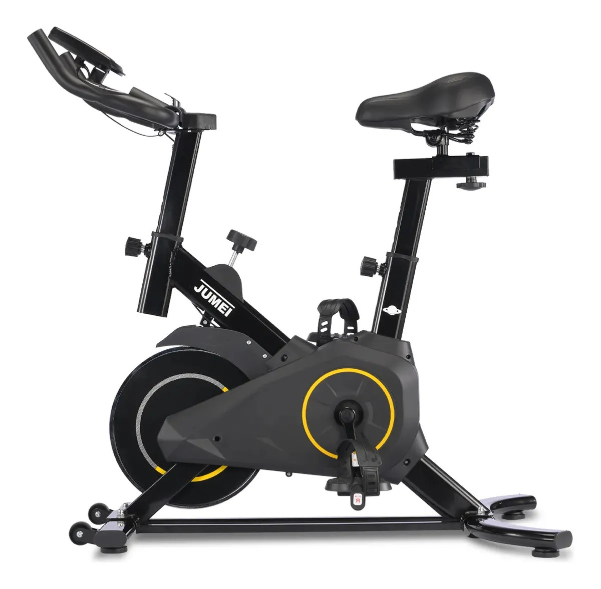 Bicicleta Spinning Fija Jumei 6kg Hogar Fitness Cardio bicicleta para ejercicio Color Negro