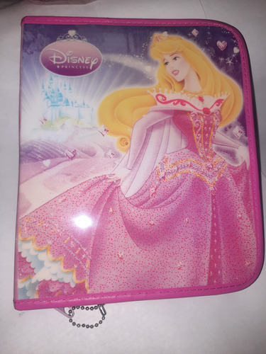 Cartuchera Disney Princesas. 1 Piso. Para 24 Lapices.  Rosa