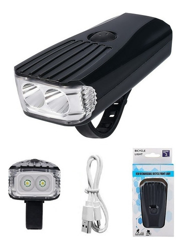 Luz Led Bicicleta Emergencia Cob Recargable Impermeable