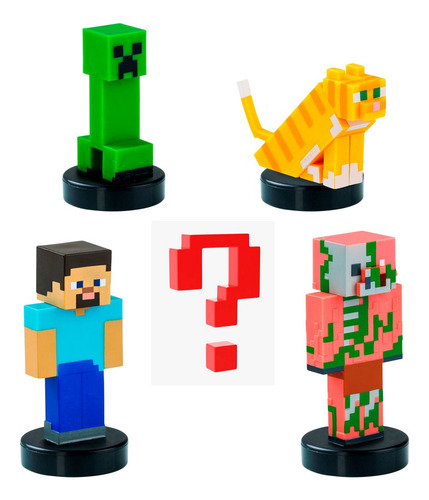 Pack De 5 Figuras Timbre Minecraft - Steve