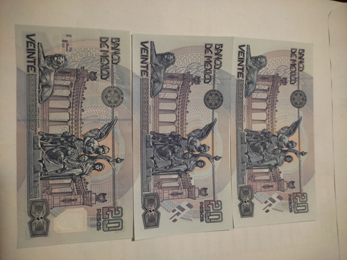 3 Billetes De 20 Pesos Coleccionables