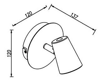 Imagen 2 de 4 de Aplique Spot Sonata 1 Luz Con Interruptor Ideal Cabecera