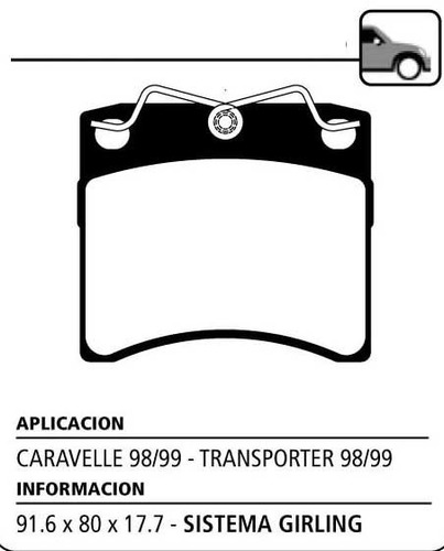 Juego Pastillas De Freno Delanteras Litton Transporter 98-99