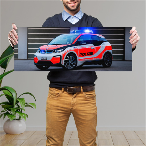 Cuadro 30x80cm Auto 2019 Bmw I3 Polizei 94623 755