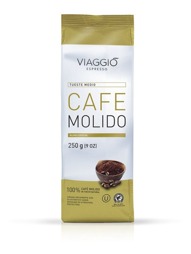 Café Molido | Tueste Claro | 250 Grs | Viaggio Espresso